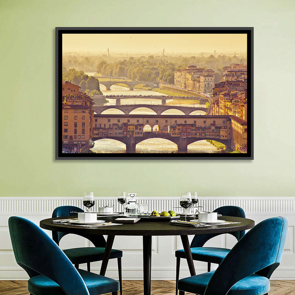 Ponte Vecchio at Golden Hour Wall Art