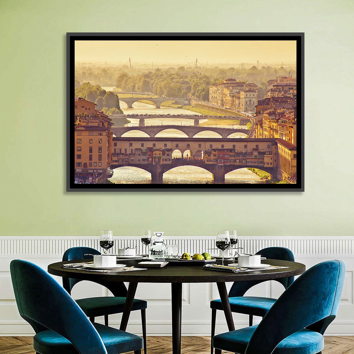 Ponte Vecchio at Golden Hour Wall Art