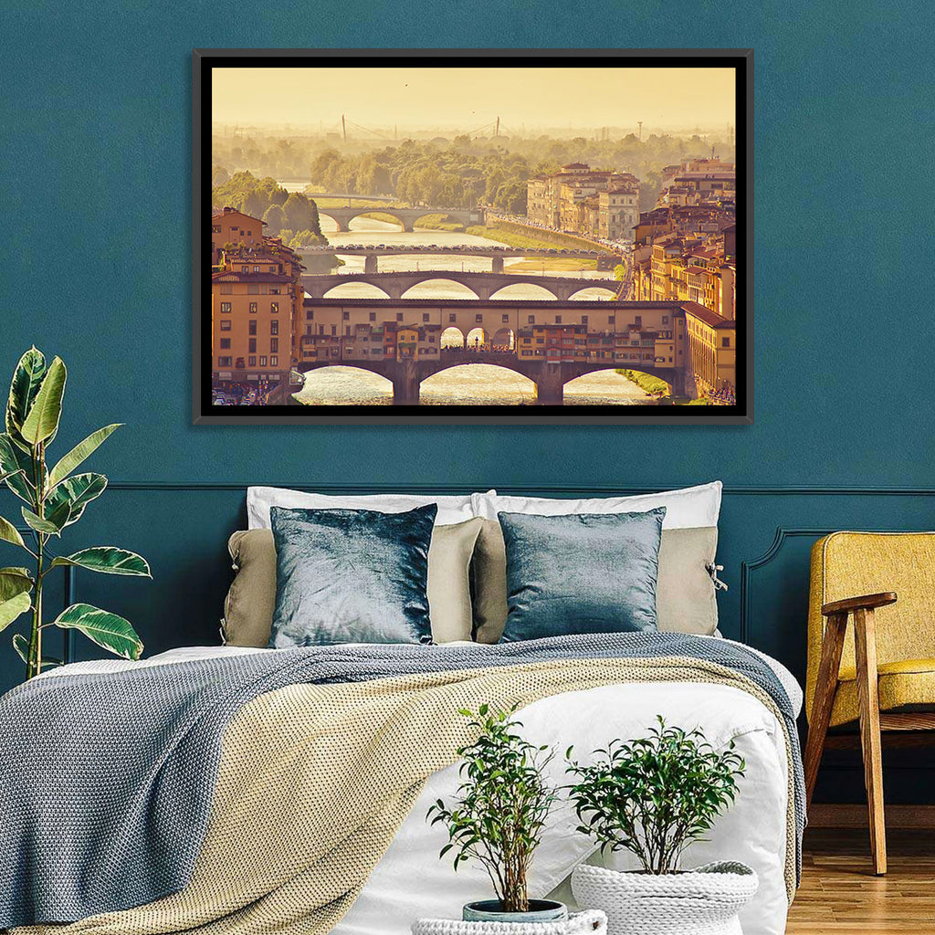Ponte Vecchio at Golden Hour Wall Art