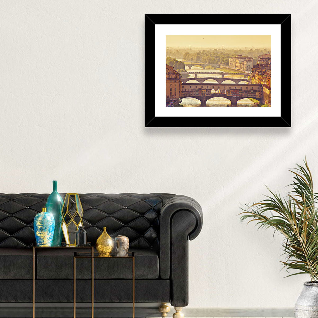 Ponte Vecchio at Golden Hour Wall Art
