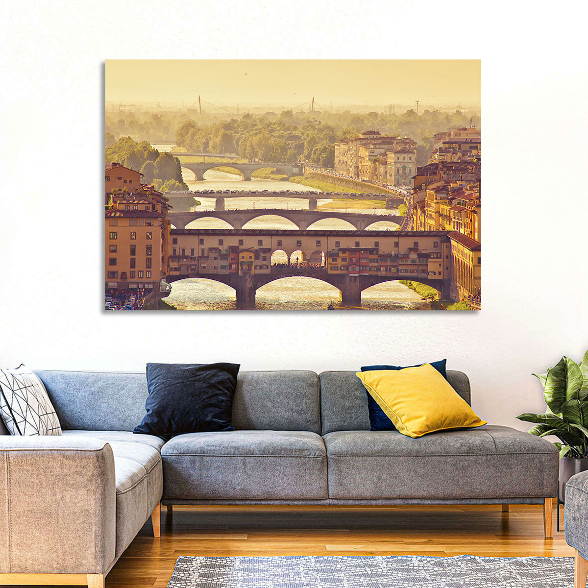 Ponte Vecchio at Golden Hour Wall Art