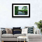 Tranquil Meadow Stream with Wildflowers Wall Art