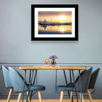 Husavik Harbor at Golden Hour Wall Art