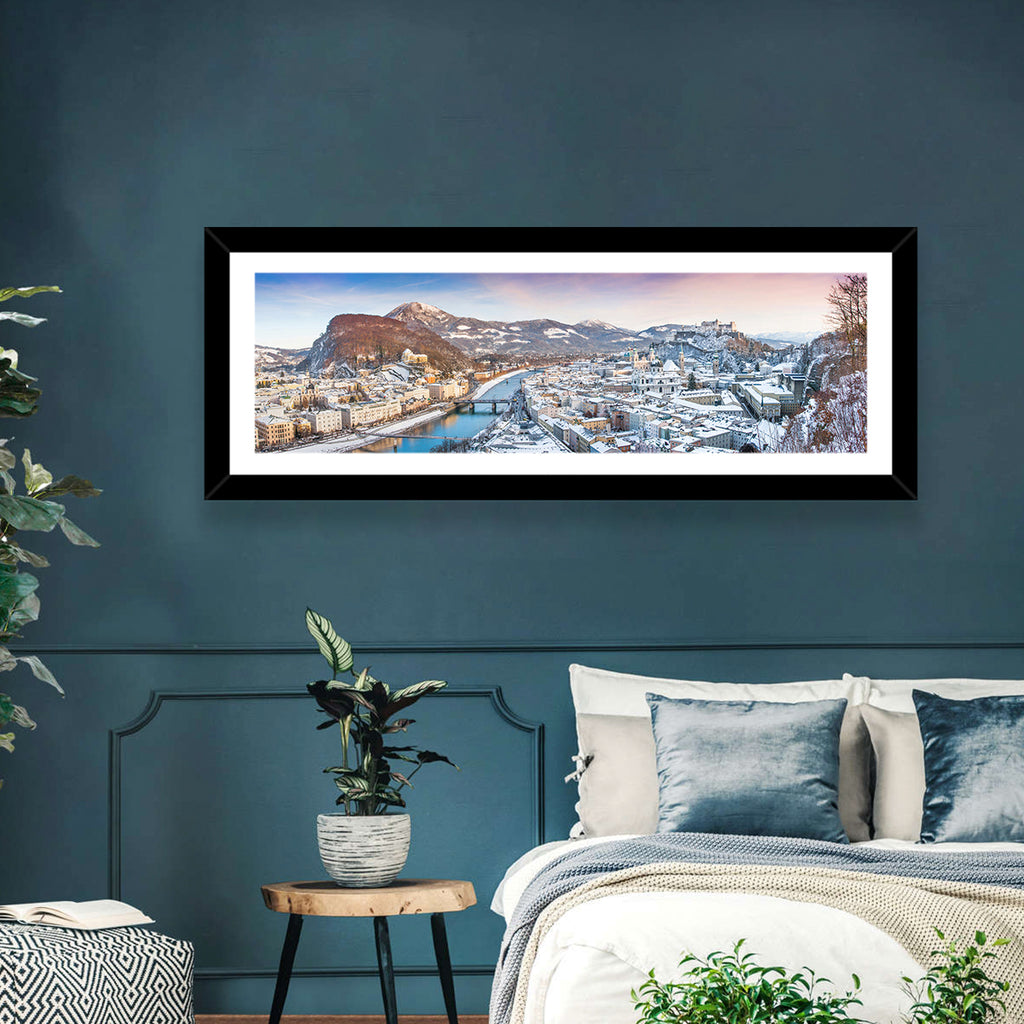 Salzburg Winter Skyline Wall Art