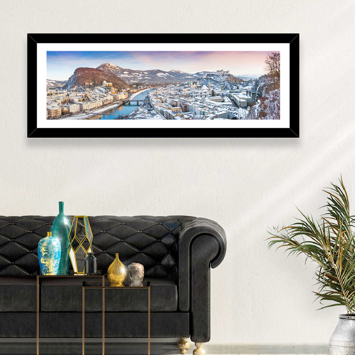 Salzburg Winter Skyline Wall Art