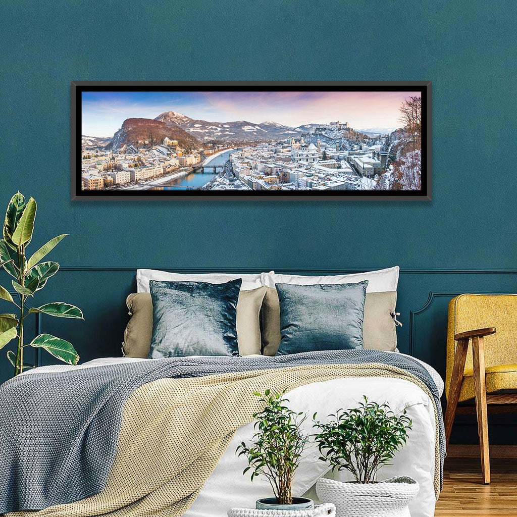 Salzburg Winter Skyline Wall Art