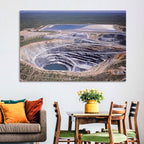 Aerial Open Pit Uranium Mine Wall Art