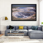 Aerial Open Pit Uranium Mine Wall Art