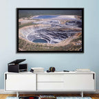 Aerial Open Pit Uranium Mine Wall Art