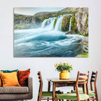 Dynjandi Waterfall Mist and Moss Wall Art