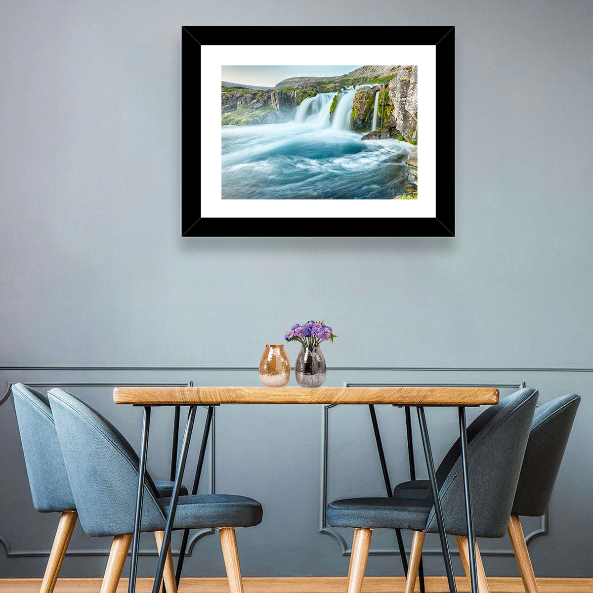 Dynjandi Waterfall Mist and Moss Wall Art