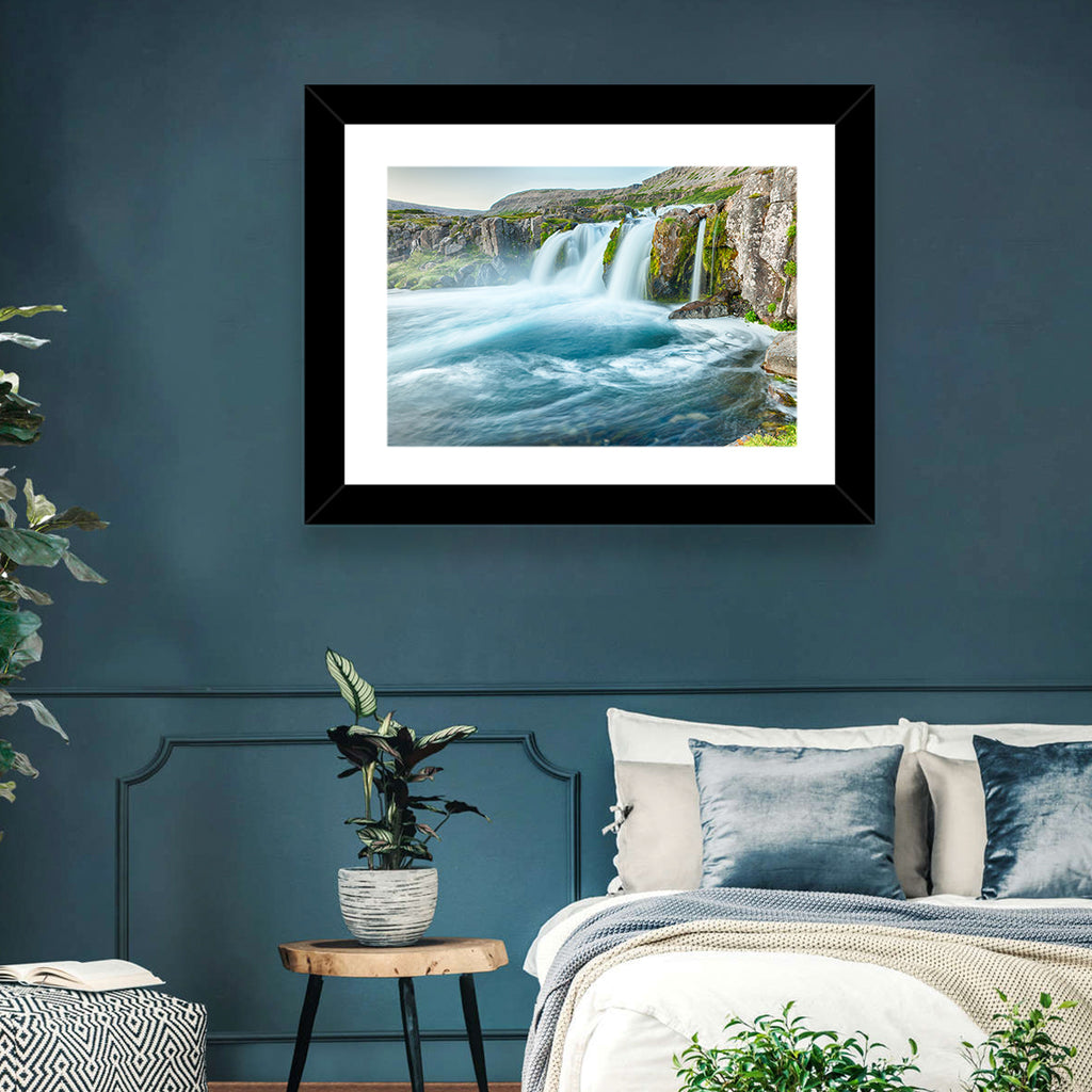 Dynjandi Waterfall Mist and Moss Wall Art