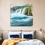 Dynjandi Waterfall Mist and Moss Wall Art
