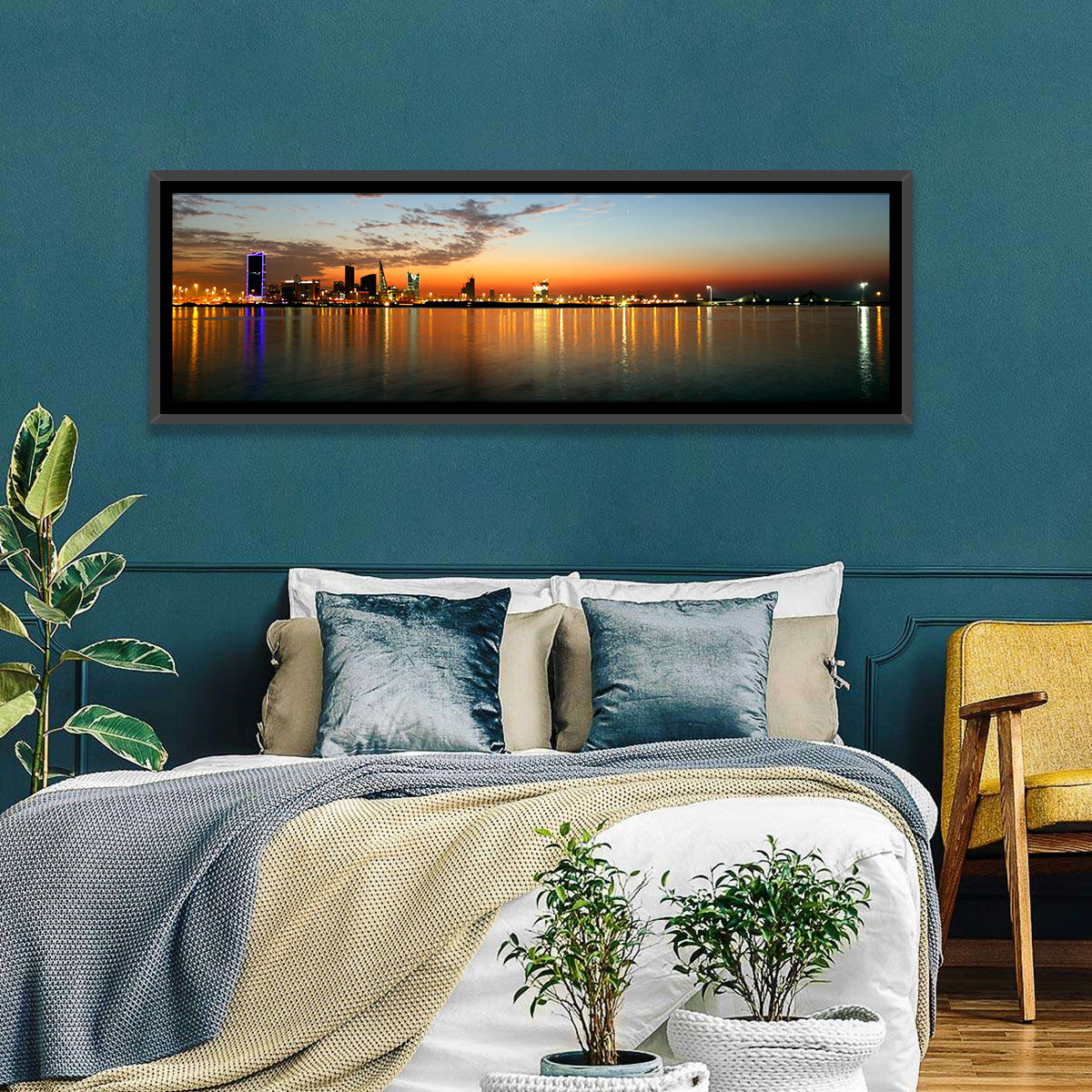 Manama Golden Hour Skyline Wall Art