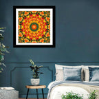 Floral Kaleidoscope Mandala Wall Art