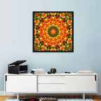 Floral Kaleidoscope Mandala Wall Art
