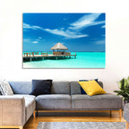 Thatched Beach Bar Pier Wall Art