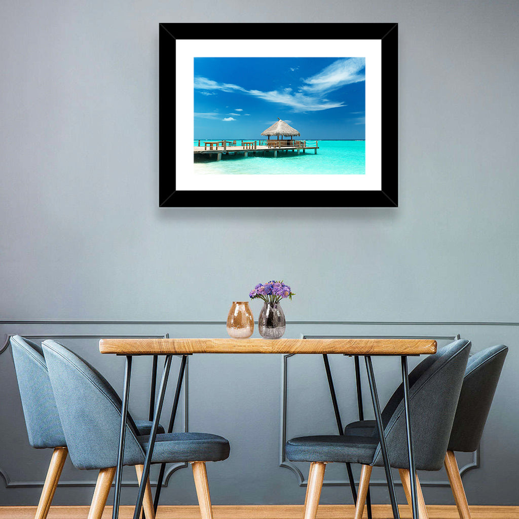Thatched Beach Bar Pier Wall Art