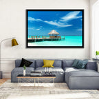 Thatched Beach Bar Pier Wall Art