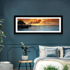 Overwater Bungalow Sunset Pier Wall Art