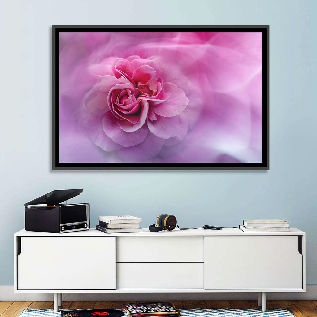 Ethereal Pink Rose Bloom Wall Art