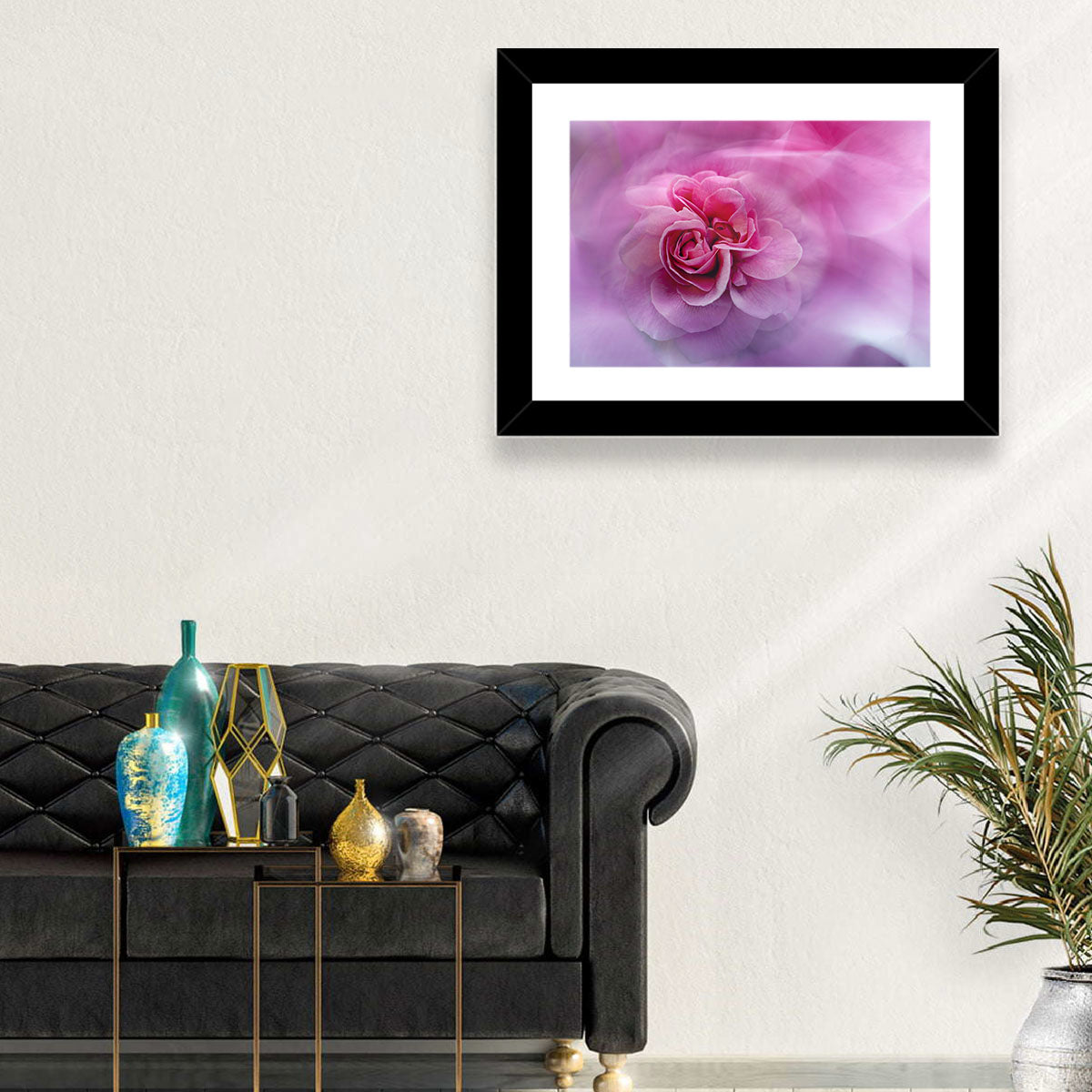Ethereal Pink Rose Bloom Wall Art