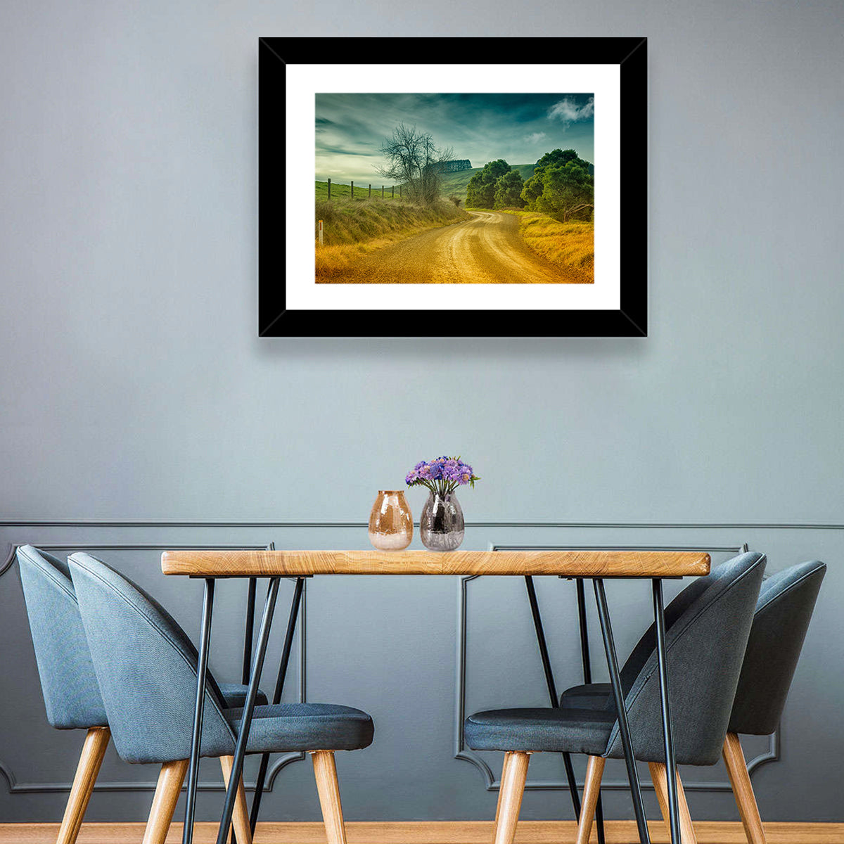 Golden Country Road Wall Art