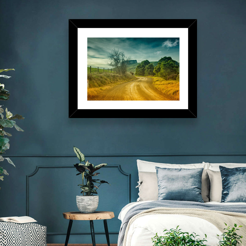 Golden Country Road Wall Art