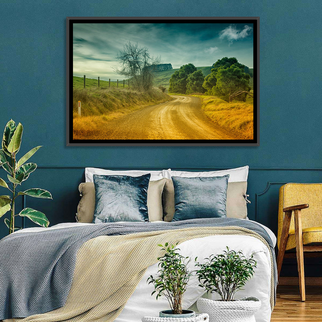Golden Country Road Wall Art