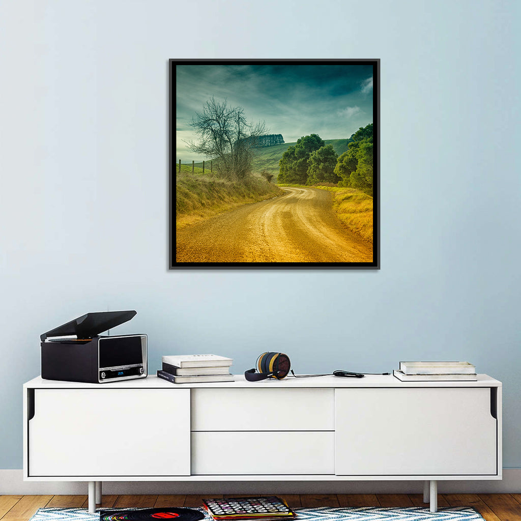 Golden Country Road Wall Art