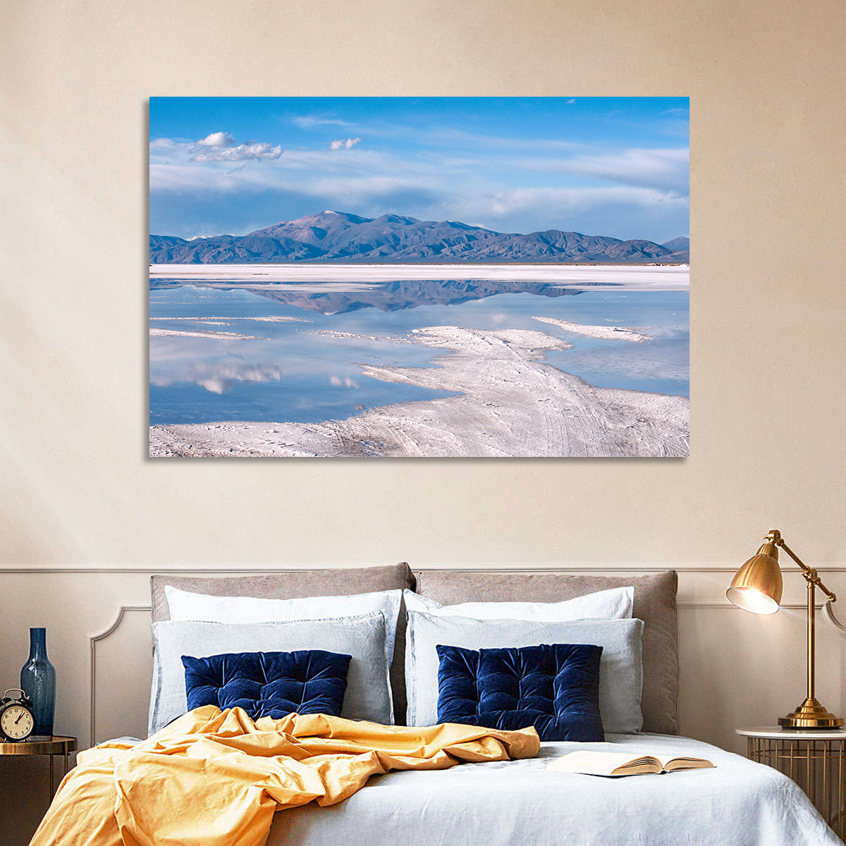 Salinas Grandes Salt Flats Wall Art in a room, landscape