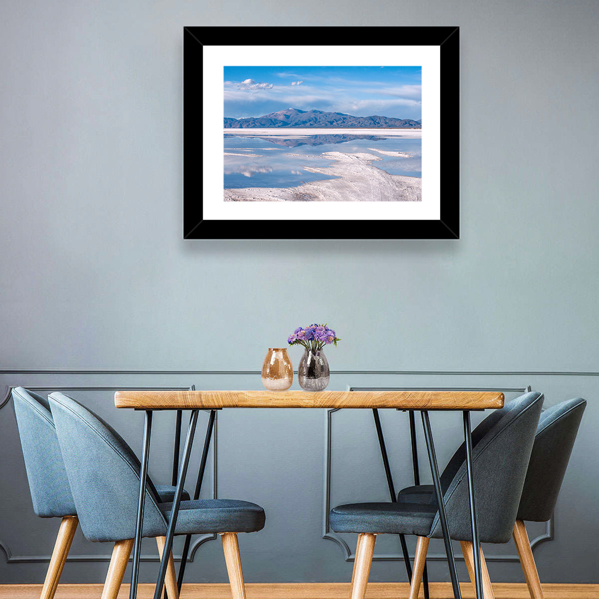 Salinas Grandes Salt Flats Wall Art in a room, landscape