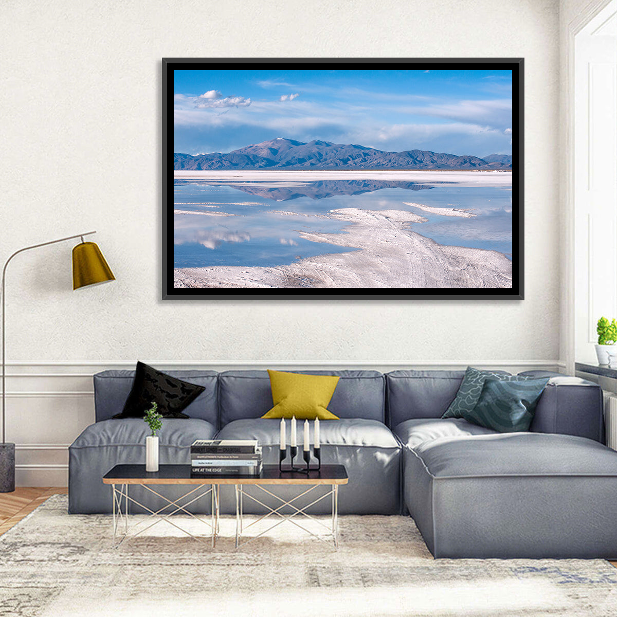 Salinas Grandes Salt Flats Wall Art in a room, landscape