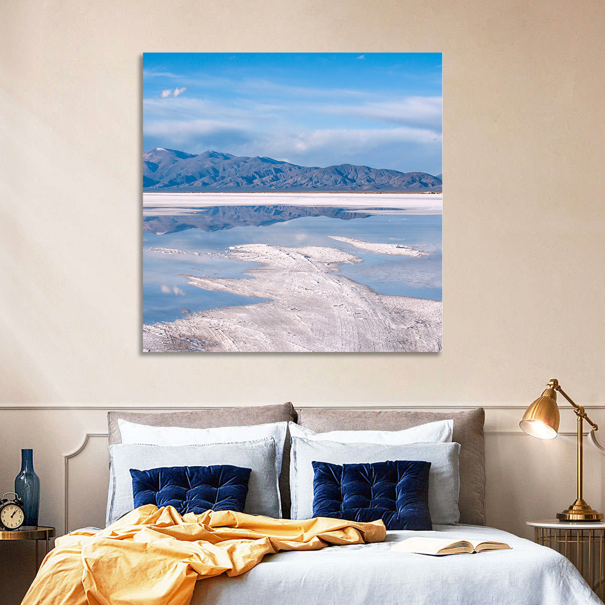 Salinas Grandes Salt Flats Wall Art in a room, landscape