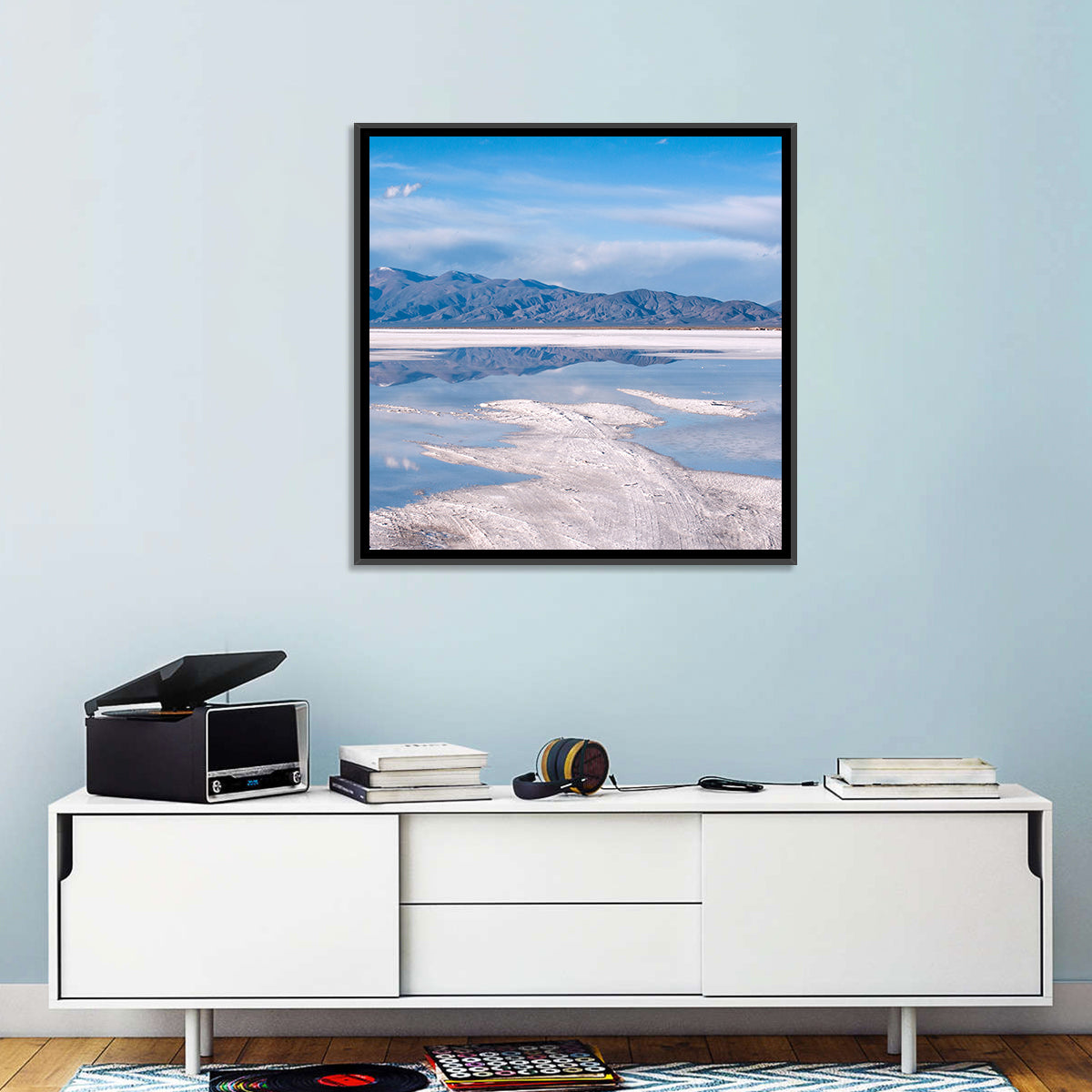 Salinas Grandes Salt Flats Wall Art in a room, landscape