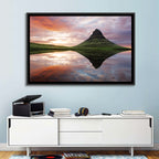 Kirkjufell Sunset Reflection Wall Art