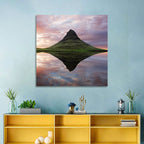 Kirkjufell Sunset Reflection Wall Art