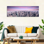 Midtown Manhattan Skyline in Purple Haze Wall Art