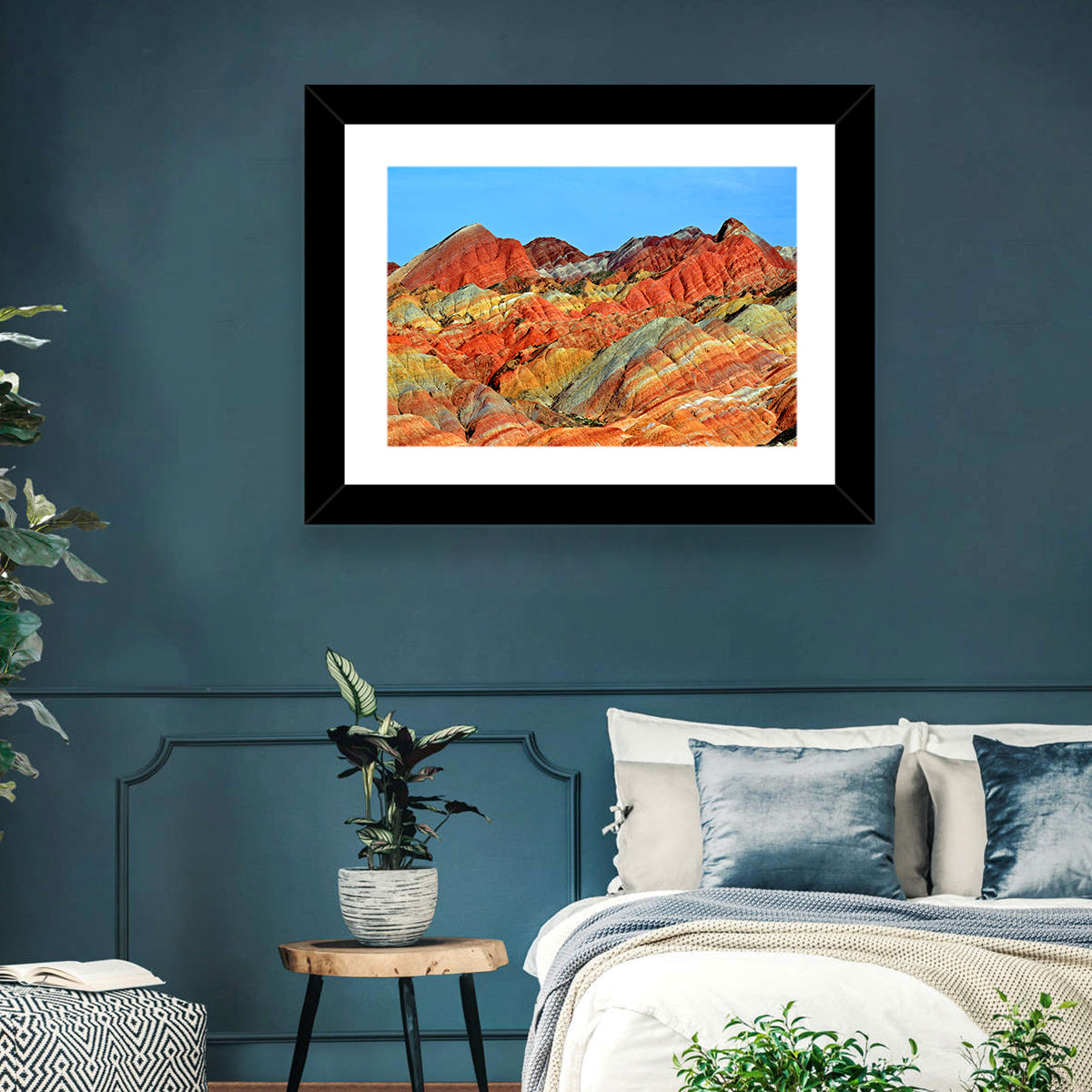 Mount Danxia Wall Art in a room, landscape