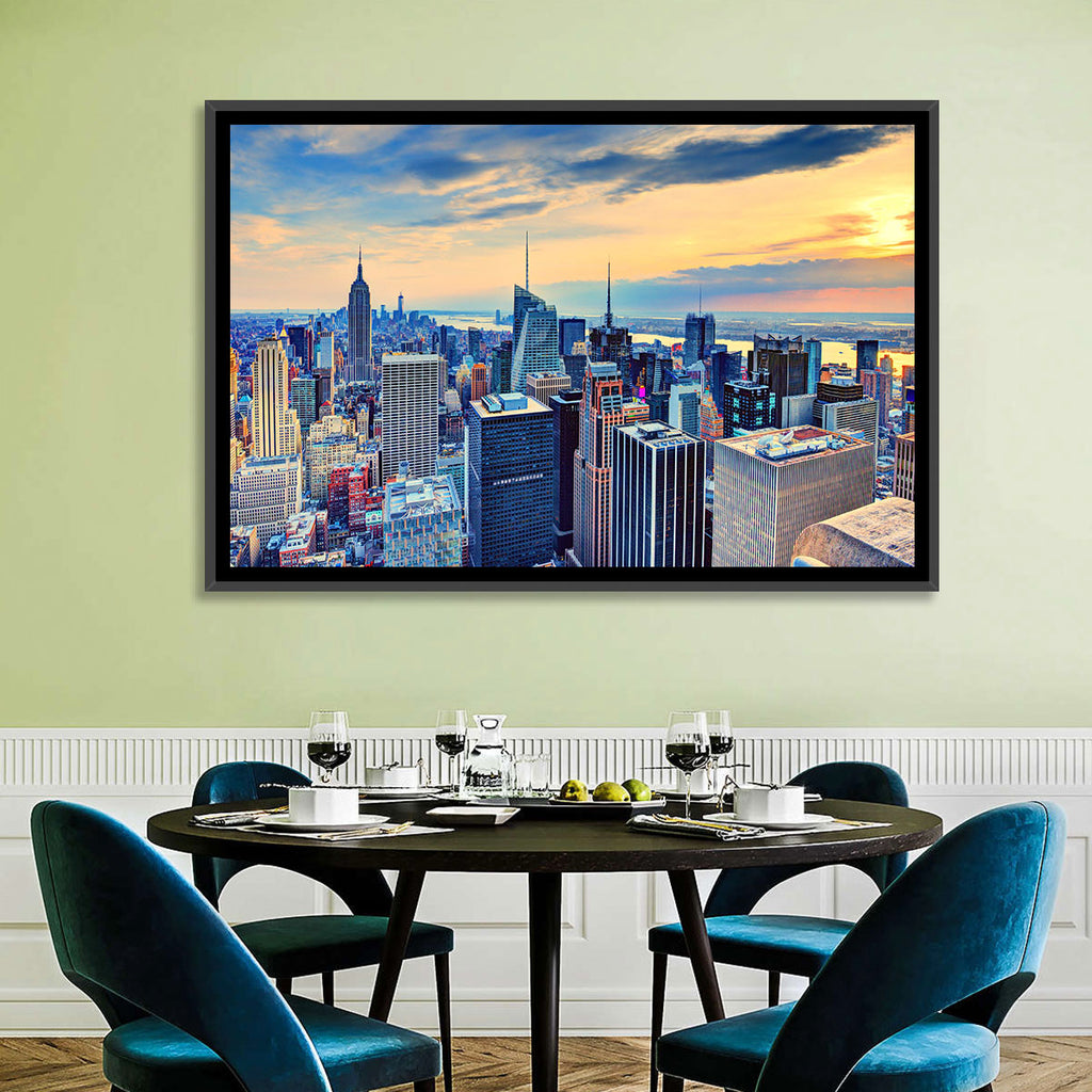 Midtown Manhattan Skyline at Dusk Wall Art