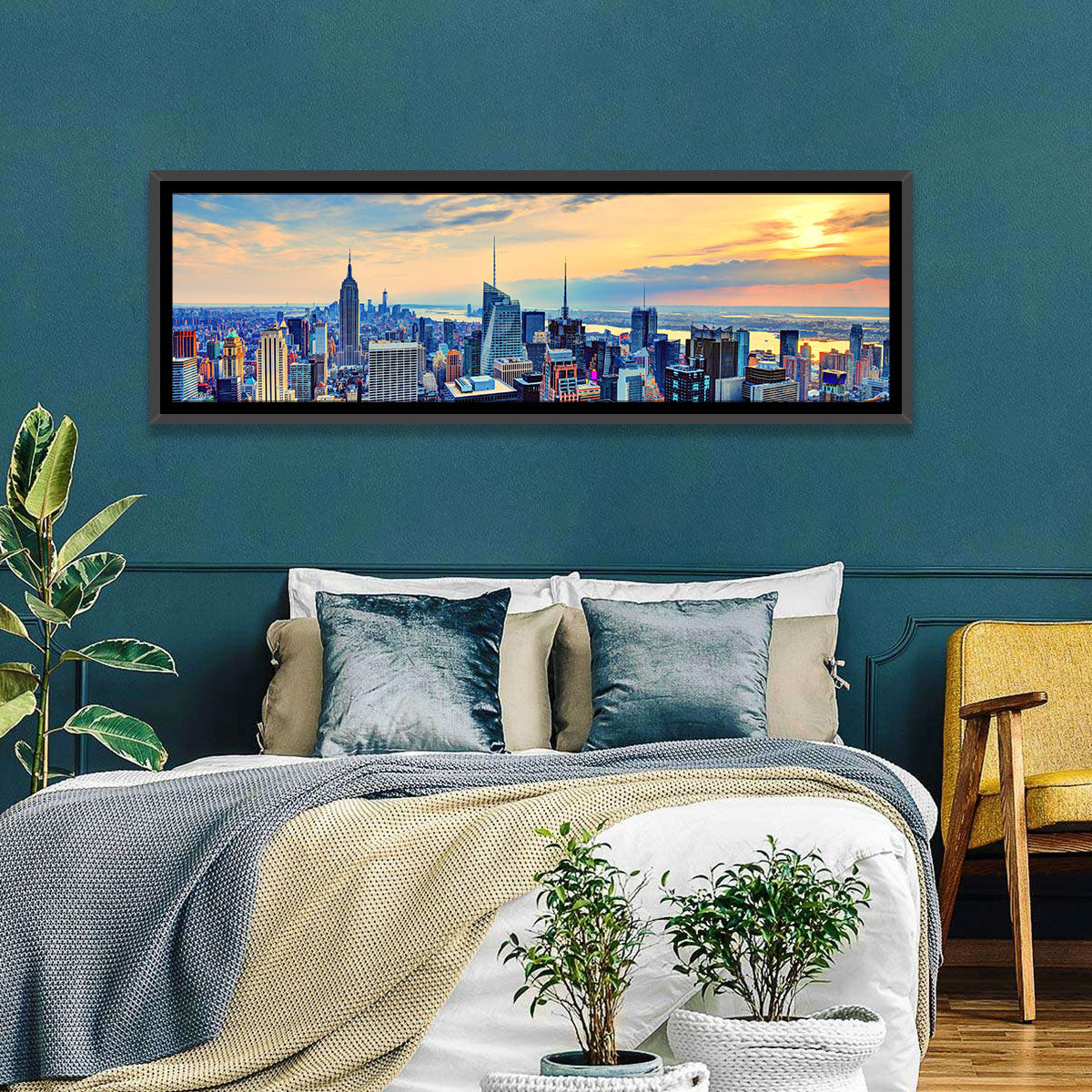 Midtown Manhattan Skyline at Dusk Wall Art