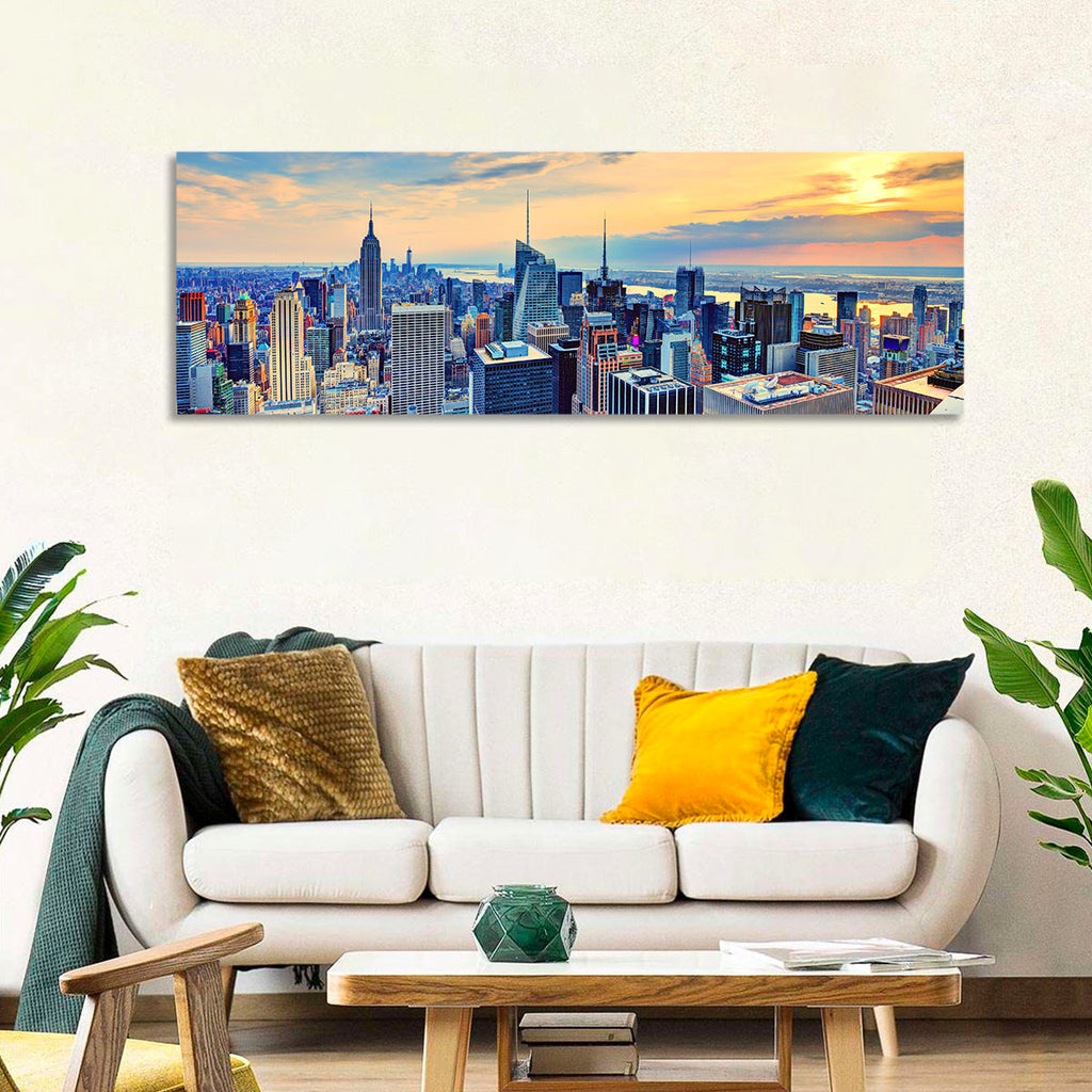 Midtown Manhattan Skyline at Dusk Wall Art