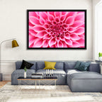 Pink Dahlia Spiral Close-up Wall Art