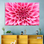 Pink Dahlia Spiral Close-up Wall Art