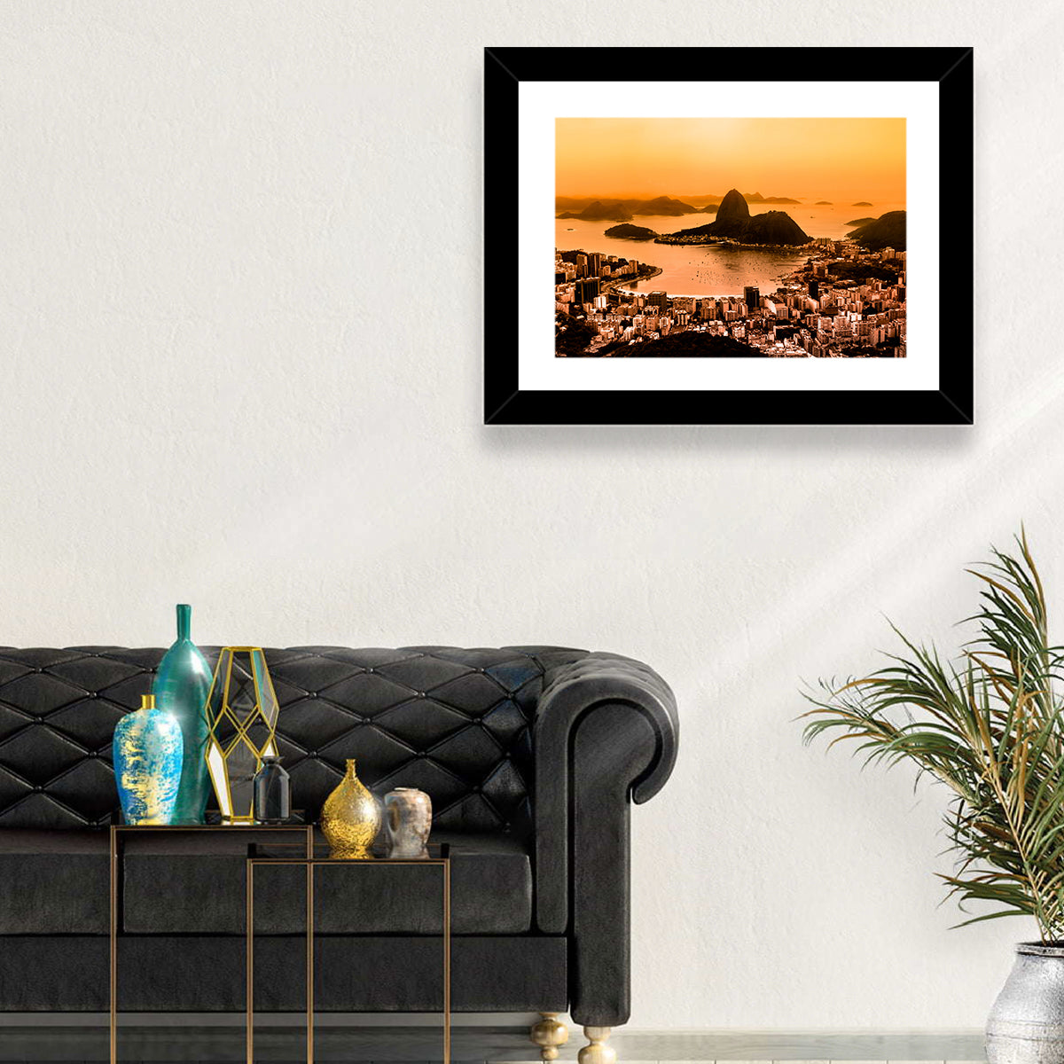 Sugarloaf Over Guanabara Bay Wall Art in a room, landscape