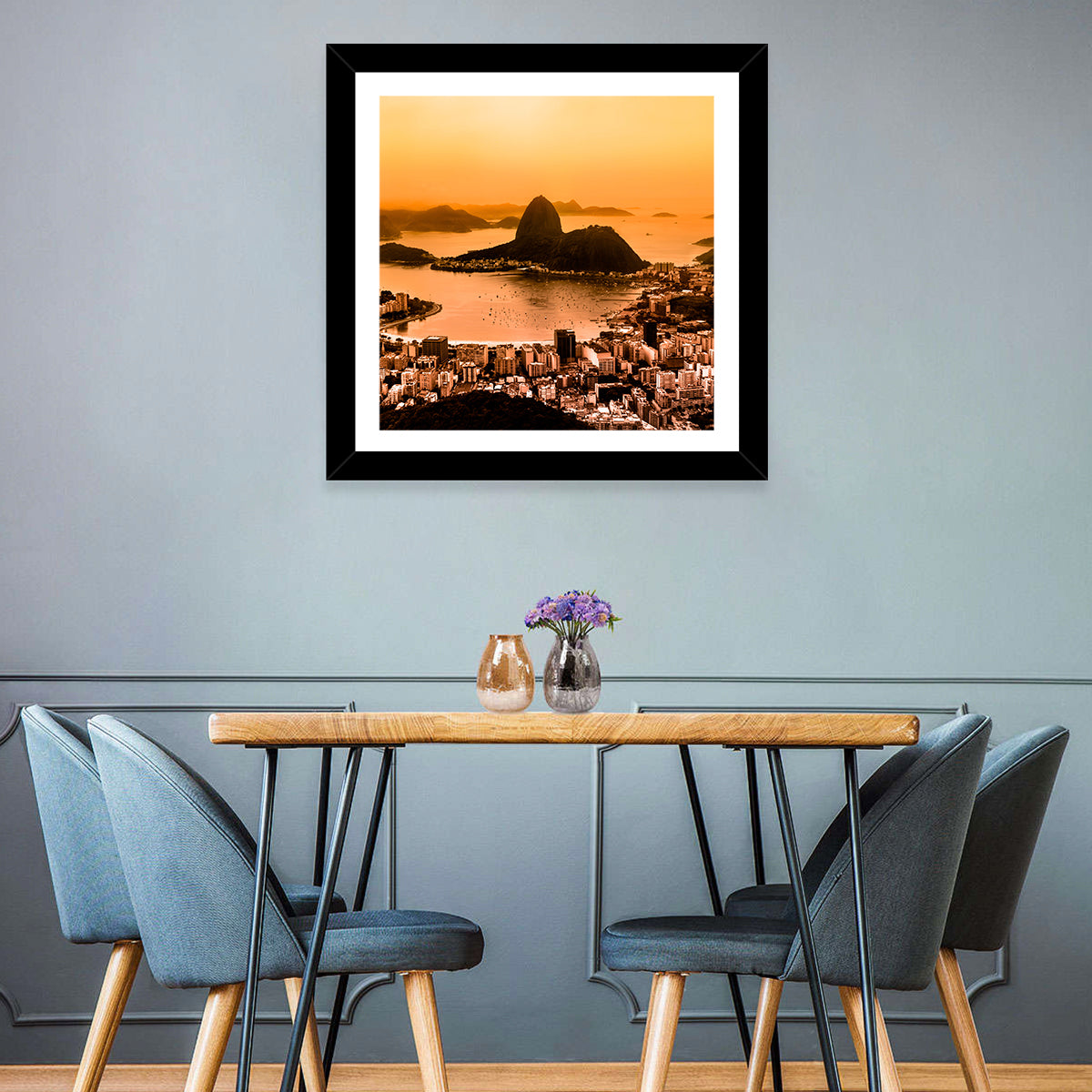 Sugarloaf Over Guanabara Bay Wall Art in a room, landscape
