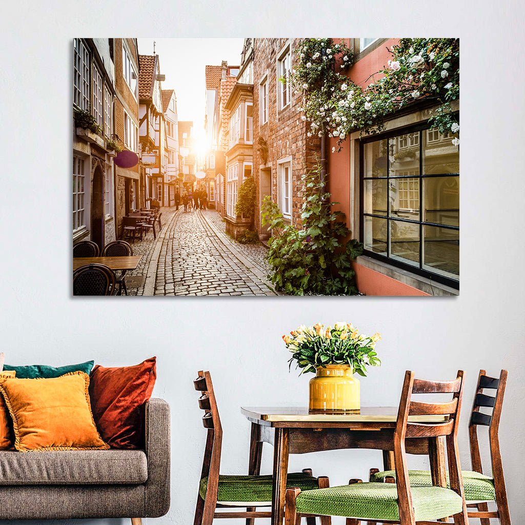Schnoorviertel Cobblestone Lane Wall Art