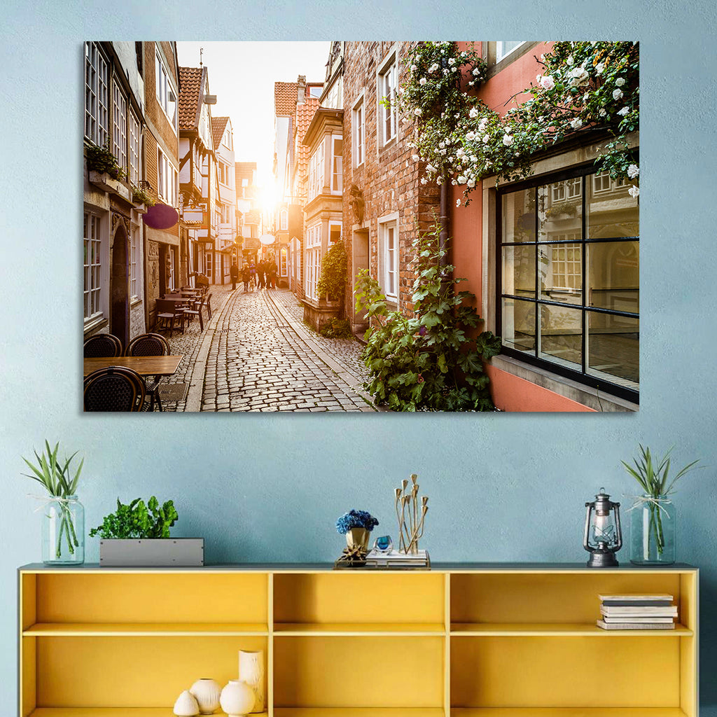 Schnoorviertel Cobblestone Lane Wall Art