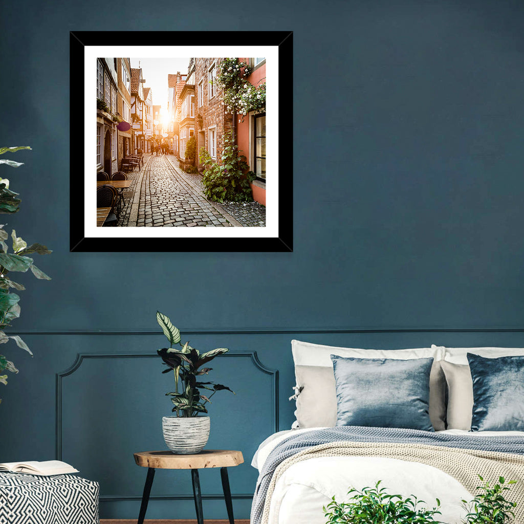 Schnoorviertel Cobblestone Lane Wall Art