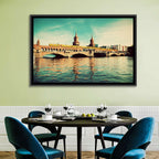 Oberbaum Bridge with Yellow Train Wall Art